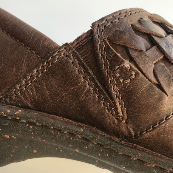 UGG Anila Full Grain Leather Wool Lined Closed Back Slip On Shoes Comfort Clogs - Picture 6 of 14